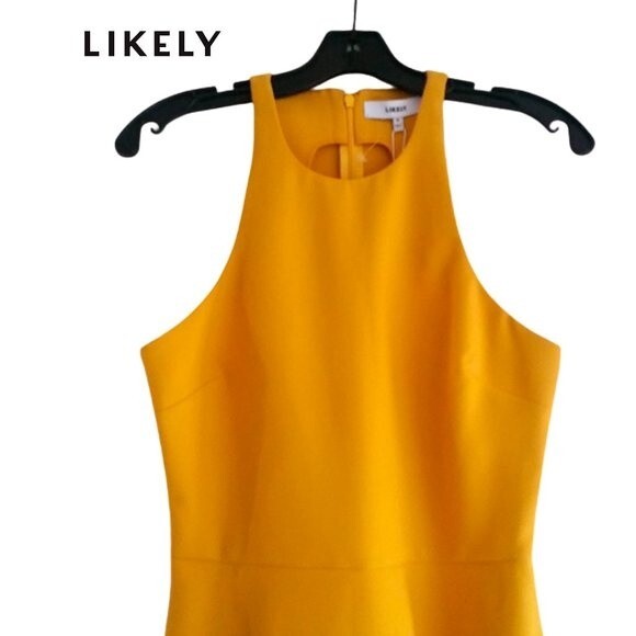 LIKELY NEW Dopamine Baddie Racerback Fitted Fit-n-Flare Halter Dress 8 - Picture 2 of 11